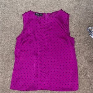 Zip purple poke a dot print tank